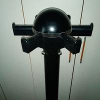 Attaccapanni Kartell vintage anni 70 in PVC nero