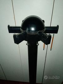 Attaccapanni Kartell vintage anni 70 in PVC nero