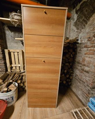 scarpiera legno doppia ribalta per scarpe ciabatte