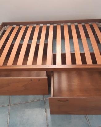 Struttura letto legno falegname