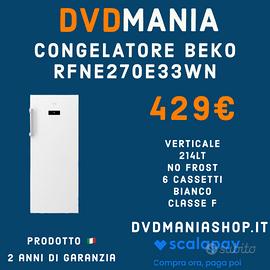 Congelatore Verticale Beko RFNE270E33WN