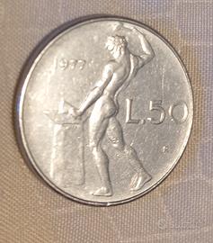 Moneta 50 lire del 77