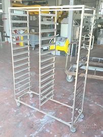 porta teglie carrellato inox usato