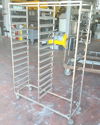 porta teglie carrellato inox usato