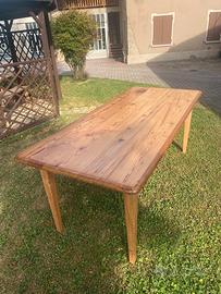 Tavolo in larice massello artigianale 200×90
