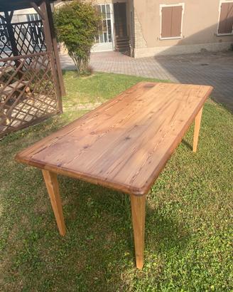 Tavolo in larice massello artigianale 200×90