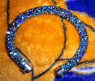 bracciale rigido swarowski crystaldust blu