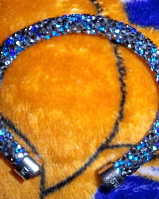 bracciale rigido swarowski crystaldust blu