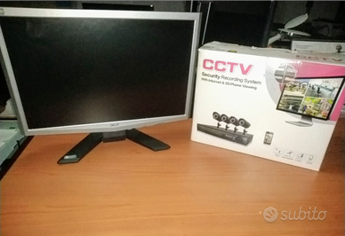 Kit videosorveglianza 3Telecamere HD + Monitor 17"
