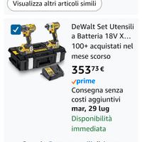 DeWalt Set Utensili a Batteria 18V XR: Trapano 