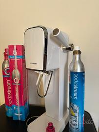 Soda Stream Art Bianco +4 bombole CO2 + Adattatore