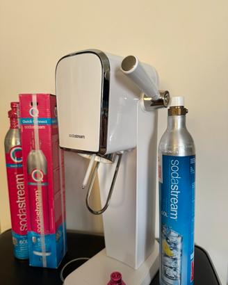 Soda Stream Art Bianco +4 bombole CO2 + Adattatore