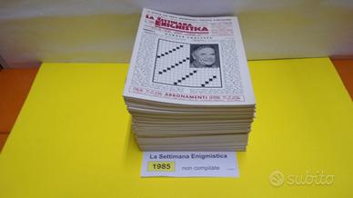 LA SETTIMANA ENIGMISTICA, anno 1985, NON compilati