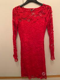 Vestito in pizzo rosso H&M