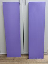 2 Mensole in legno massello lilla