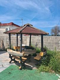 Gazebo effetto legno