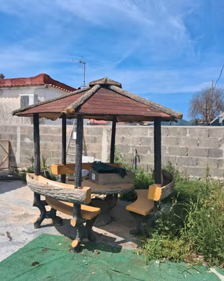 Gazebo effetto legno