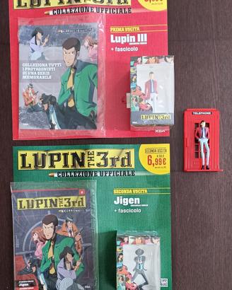 Lotto 3 actio figure( 2 Lupin+ 1Jigen )-Rba +Monje