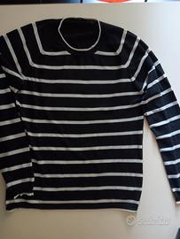 Maglia uomo Guess nera righe come nuova X