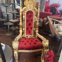 Poltrone trono lion king stile barocco francese
