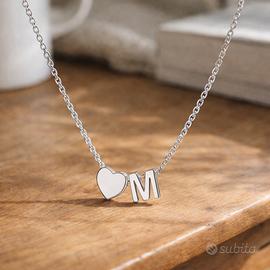 Collana cure e iniziale M acciaio