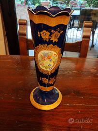 Splendido Vaso in Ceramica Blu "Made in France"