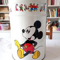 Bidone Contenitore di latta Walt Disney Vintage