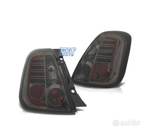 FANALI FIAT 500 07-15 LED FONDO CROMATO FUME