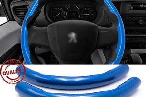 COPRIVOLANTE per PEUGEOT Effetto CARBONIO Blu