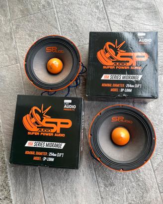 Casse 25cm SpAudio, amplificatore e twetter