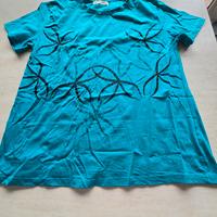 T-shirt Maglietta manica corta colore petrolio M-L