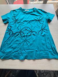 T-shirt Maglietta manica corta colore petrolio M-L