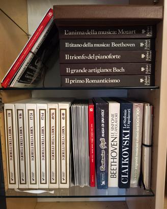 Raccolta di dischi di musica classica.