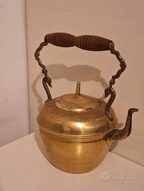 Teiera Bollitore Orientale in Ottone Massiccio