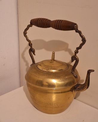 Teiera Bollitore Orientale in Ottone Massiccio