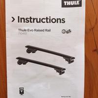Thule evo raised rail barre portatutto
