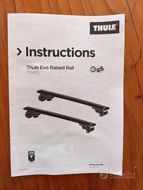 Thule evo raised rail barre portatutto