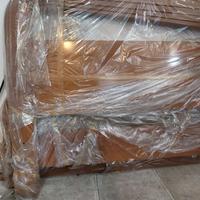 Struttura letto matrimoniale in legno