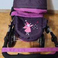 Passeggino giocattolo per bambina rosa/viola 