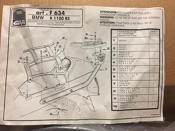Staffe BAULE POSTERIORE Givi634f Bmw R1100rs