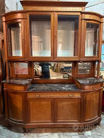 Credenza con vetrina antica fine 800