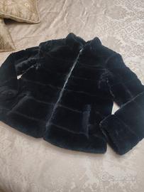 pelliccia nera donna Xs 