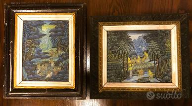 Due antichi quadri originali balinesi