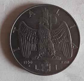 moneta una lira del 1940 RE VITTORIO EMANUELE III 