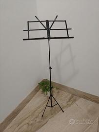 Leggio regolabile e richiudibile nero