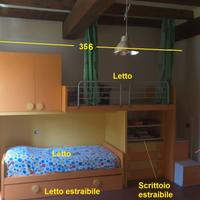 Cameretta soppalco a 3 letti come foto.