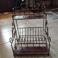 porta piatti e portatazze in metallo