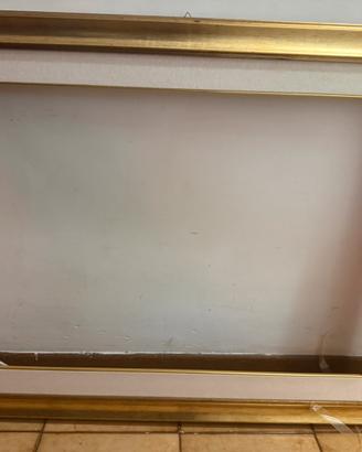 Grande cornice vintage anni ‘70 in legno dorato