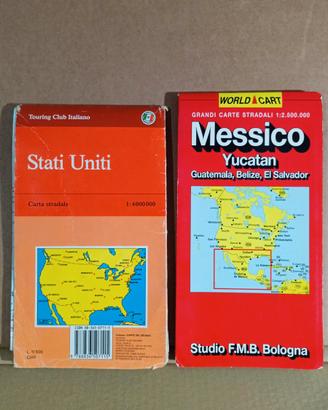 13 carte stradali, in blocco, USA, Germ, Mex, ecc.