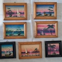 7 quadretti dipinti a mano